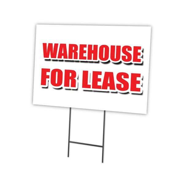 Warehouse For Lease Yard & Stake outdoor plastic coroplast window, C-1824-DS-Warehouse For Lease